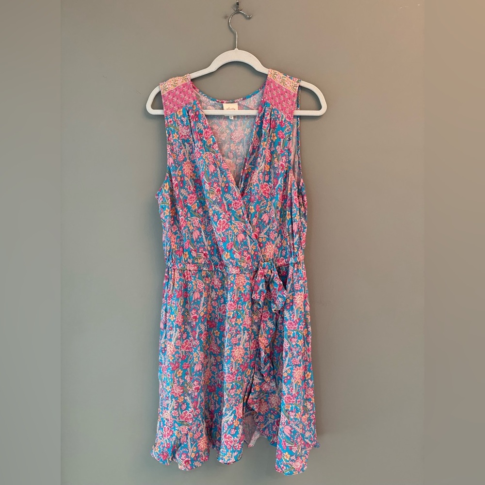 Plenty by Tracy Reese Pink & Turquoise Floral Dress
